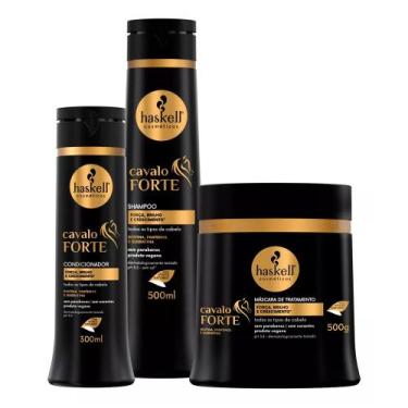 Imagem de Kit Haskell Cavalo Forte Sh 500ml Cond 300ml Mascara 500g