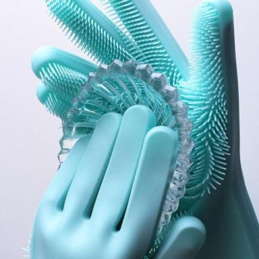 Imagem de Luva Lava Louça Térmica Multiuso Silicone Antialérgico - Nibus