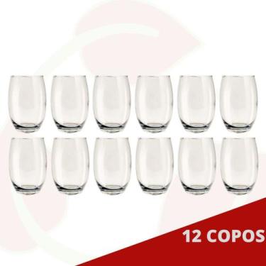 Imagem de 12 Copos Redondo Vidro Transparente California Mesa 450ml - PRATICASA,