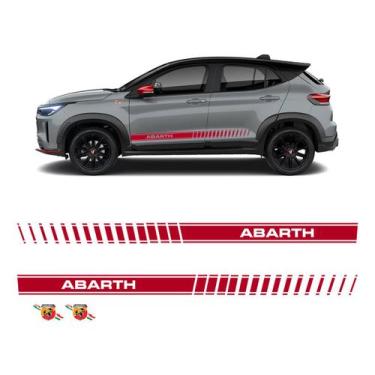 Imagem de Kit Faixa Fiat Pulse Abarth 2023 Adesivo Vermelho + Emblemas - SPORTIN
