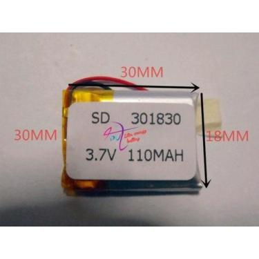 Imagem de Bateria 3,7v 110 Mah 3mm X 18mm X 30mm  C/2 Fios - bgb
