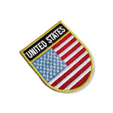 Imagem de BP0055E-011 Bandeira USA EUA Patch Bordado 5,7x6,8cm - BR44