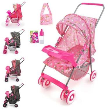 Imagem de Carrinho de Boneca Reborn Roma Xikitinha Milano Alive Oliveira, Rosa