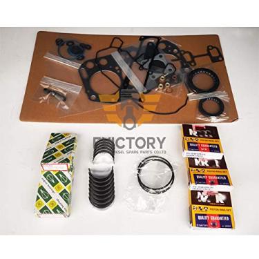 Imagem de Anel de pistão do motor 3TNV80F 3TNV80 + kit de vedação completo + todos os rolamentos para peças de escavadeira yanmar