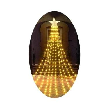 Imagem de Decorações De Luzes De Natal LED Em Forma De Cascata Para Árvore E Cas