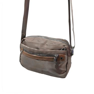 Imagem de Pochete Bolsa Transversal Retangular Alça Ajustável Casual Lisa Cinza