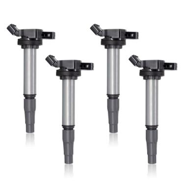 Imagem de TORCH Conjunto de 4 bobinas de ignição compatíveis com Toyota Corolla Matrix Prius Scion IM Scion XD Lexus CT200H substituição para UF-596, UF-619, 90919-02258, 90919-01275, 93501