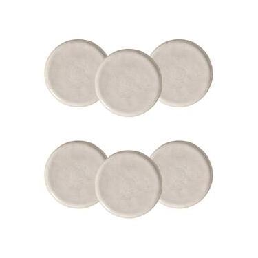Imagem de Conjunto de Pratos Rasos Porto Brasil Bio Latte Off White 29cm – 6 Peças