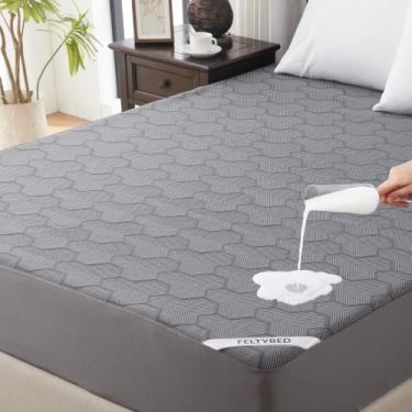 Imagem de Protetor de colchão impermeável FELTYBED Queen Size Grey