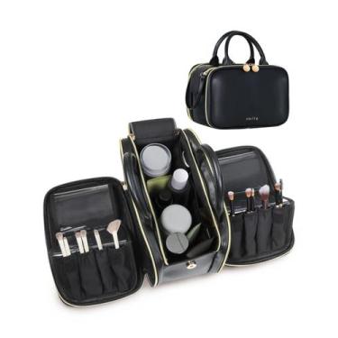 Imagem de Bolsa de maquiagem Prite Waterproof Travel Cosmetic Organizer preta