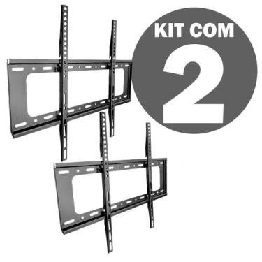 Imagem de Kit Suporte Universal Até 75Kg 40 a 80 Pol de Parede Fixa TVs Qled Ole
