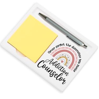 Imagem de Presentes de conselheiro de vícios, presentes de agradecimento para conselheiro de vícios, semana de formatura, aniversário, Natal, escritório, mesa, porta-notas autoadesivas, S2B12