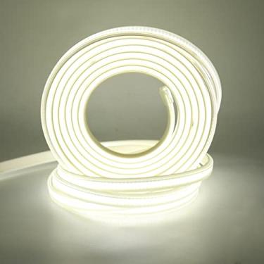 Imagem de KISUFU Fita de luz LED COB de 110 V, IP65 à prova d'água 288 LEDs/m, tiras de LED super brilhantes, fita de luz flexível para quarto, cozinha, decoração externa de quarto