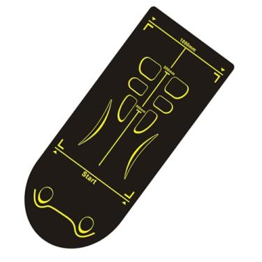 Imagem de Tapete de exercício antiderrapante para tapete de rolo abdominal (preto-amarelo (0,12 pol.)