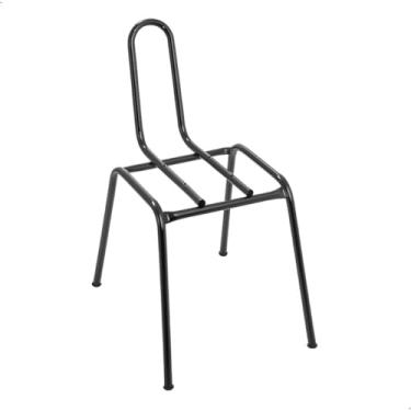 Imagem de Estrutura Fixa para Cadeira Secretária, Aço Tubular 7/8, Preto, Eletrostática, com Sapatas Plásticas, para Reforma