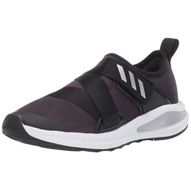 Imagem de adidas Tênis de corrida infantil FortaRun Cloudfoam, Roxo nobre/prata/preto, 15