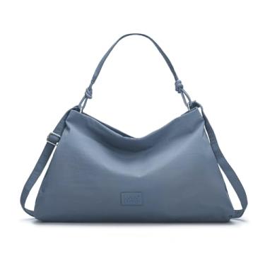 Imagem de Montana West Bolsa transversal feminina Hobo de nylon da Lee, bolsa de ombro grande, bolsa de trabalho casual com alça ajustável, Jeans, Medium