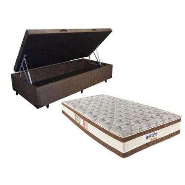 Imagem de Conjunto Baú Solteirão (Colchão Ortomax D45 Biflex + Base Baú Trad. 46