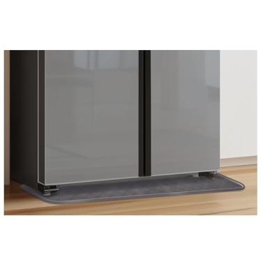 Imagem de ToLanbbt Tapete de derramamento de geladeira – protetor de piso de silicone de 94 x 21 cm com borda elevada, bandeja coletora de vazamento para máquina de lavar geladeira, secadora, refrigerador de