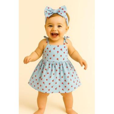 Imagem de Vestido Infantil Menina Estampado Verão Alça Regulavel - DW confeccoes