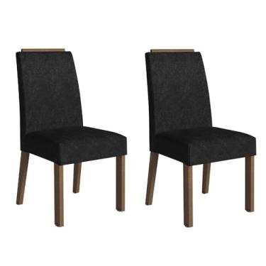 Imagem de Kit 2 Cadeiras de Jantar 4255 com Espaldar Rustic/oxford Madesa