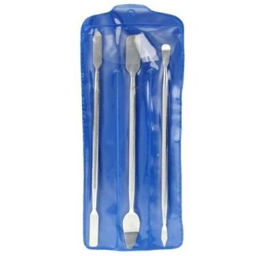 Imagem de Omabeta Conjunto de pontas duplas de metal, conjunto universal de 3 peças/conjunto de spudger de metal, ferramenta de reparo de abertura de metal para tablet e outro dispositivo inteligente