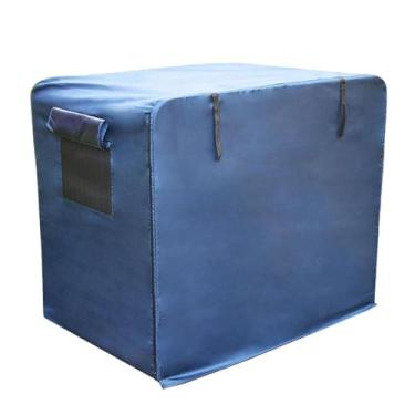 Imagem de Dualoai Capa para caixa de transporte de cachorro, acessório para gaiola de animais de estimação, à prova de chuva, resistente à água, tecido Oxford espesso, Azul 79x54x73 Cm
