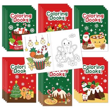 Imagem de JAPBOR Christmas Food Coloring Books - 24PCS Mini Xmas Latte Color Book Bulk for Kids Party Favors, Merry Christmas Winter Small Colour Pages for School Class Drawing Painting Games