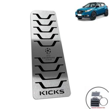 Imagem de Descanso De Pé Nissan Kicks Uefa Ed Aço Inox Preto