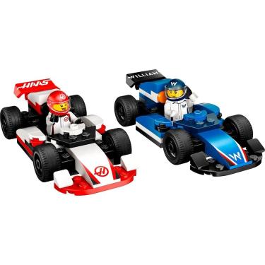 Imagem de Bloco de Montar – Lego City – Carros da Williams Racing e Haas F1  - 92 peças - LEGO