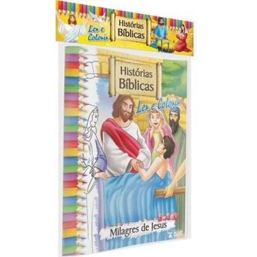 Imagem de Livro Ler E Colorir - Histórias Bíblicas - Com 10 Unidades
