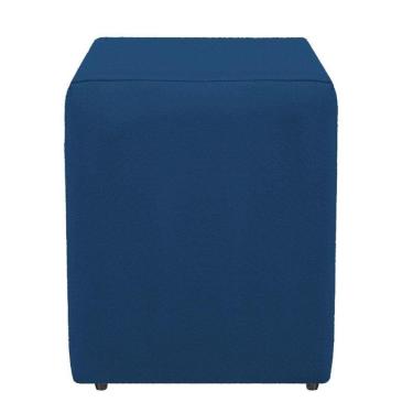 Imagem de Puf puff para sala quadrado dado azul marinho 45 cm altura