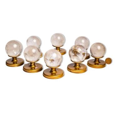 Imagem de 10 Esfera Cristal Pedra Natural 45 a 50mm 130 a 170g Tipo A - Cristais