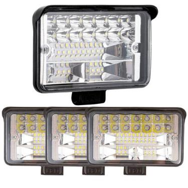 Imagem de 4x Farois Auxiliar Universal 108w Retangular Jeep Caminhao - IMPERIAL 