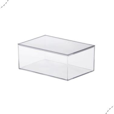 Imagem de Caixa organizadora com tampa 16,5 x 11 x 7 cm mascaras relogios porta 