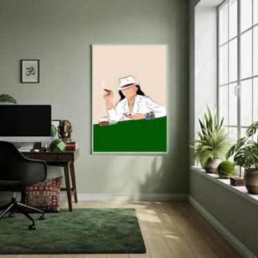 Imagem de Quadro Maria Navalha Jogando Baralho - 70x50cm - Quadros On-line, Mold