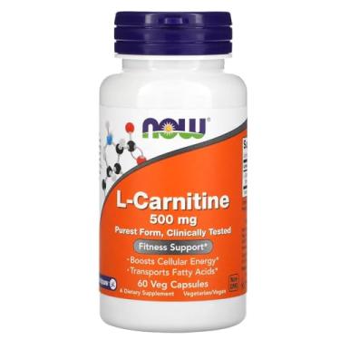 Imagem de Now Foods, CARNITINA 500mg 60 VCAPS