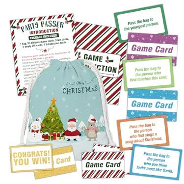 Imagem de Jogo de Passes de Natal - Jogo divertido de festa de Natal, 44 cartas com uma bolsa para amigos da família - Casa, escritório, sala de aula, atividades de festas de fim de ano para adultos - A04