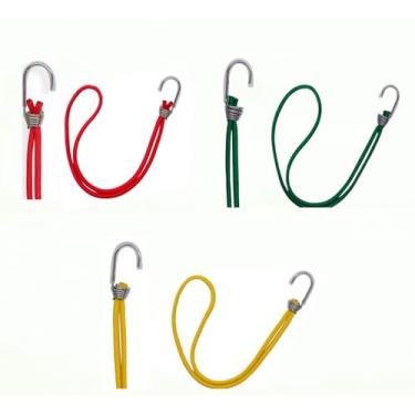 Imagem de Kit Reggae 120 Elásticos Extensor Borracha Lona 3 Cores