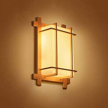 Imagem de Luminária de parede moderna de madeira, luminária de cabeceira para sala de estar e quarto, luminárias de parede nórdicas de madeira, luminárias de parede estilo japonês coreano para restaur