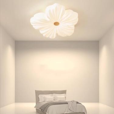 Imagem de Luminária de teto LED moderna para sala de estar grande, regulável, com controle remoto, luminária de teto com design floral criativo, para quarto, sala de jantar, iluminação para quarto inf