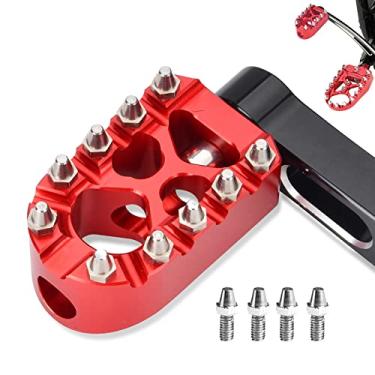 Imagem de Pegador de câmbio de motocicleta Goldfire antiderrapante com rotação de 360° MX estilo Bobber para Harley Touring Softail Sportster Dyna (vermelho)