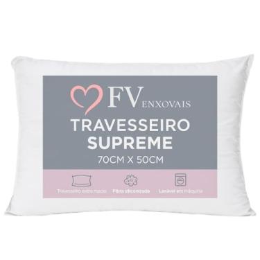 Imagem de Travesseiro Antialérgico Toque Macio Textura Firme Lavável na Máquina Fibra Siliconada Tamanho Padrão 70x50 (1)