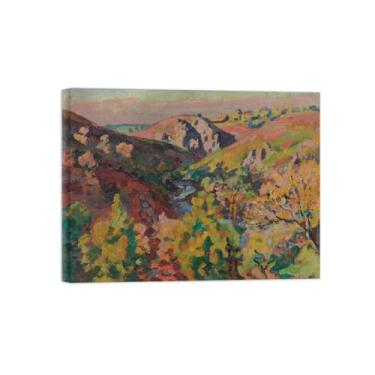 Imagem de Armand Guillaumin Famoso Arte de Parede Pôster-Impressões em Tela para sala de estar-Reprodução pinturas(Vale Sedelle) 60x80cm Tela Embrulhada