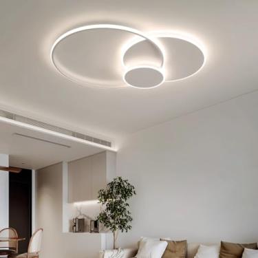Imagem de Luminária de teto LED moderna para sala de estar, iluminação regulável com controle remoto, lustre de acrílico, cor/brilho ajustável, sala de jantar, quarto, cozinha, luz de teto interna (br