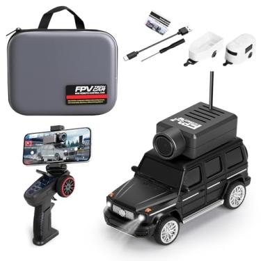 Imagem de Authticar WLtoys Mini RC Car, 1:64 Scale FPV RC Drift Car with 720P HD Camera, 2.4GHz Transmitter, WiFi App Control with Gyro Mini Racing Toys for Teens and Adults (Black)