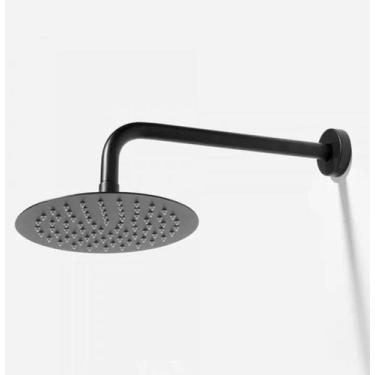 Imagem de Ducha redonda gourmet 30 x 30 - não eletrico  - preta - mg57 - MG META