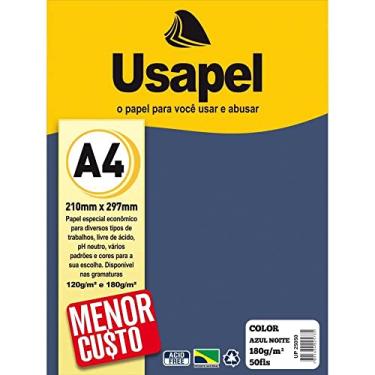 Imagem de Papel Color Usapel Azul Noite 180G Pacote Com 50-82340