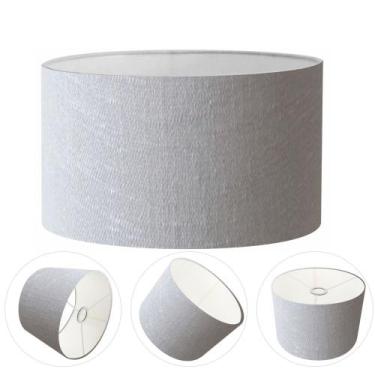 Imagem de Cúpula Abajur Cilíndrica Cp-7024 Ø50x25cm Rustico Cinza - Vivare