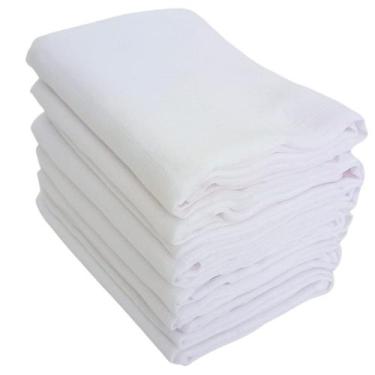 Imagem de Fralda de Ombro Bebê Kit com 6 Unidades Algodão Enxoval Maternidade - 